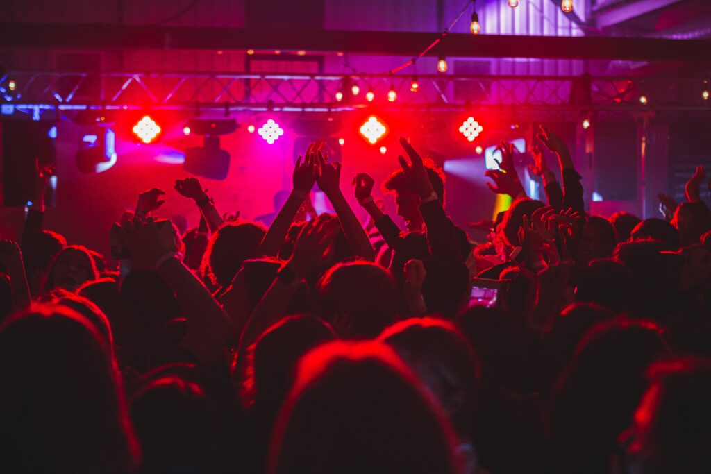 Youthful Club scene with a large audience